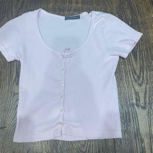 BABY PINK BRANDY MELVILLE ZELLE TOP